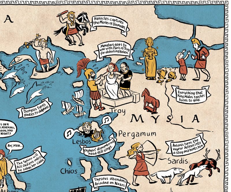 Map of Greek Mythology  Hazel Newlevant