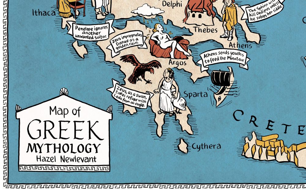 Map of Greek Mythology | Hazel Newlevant